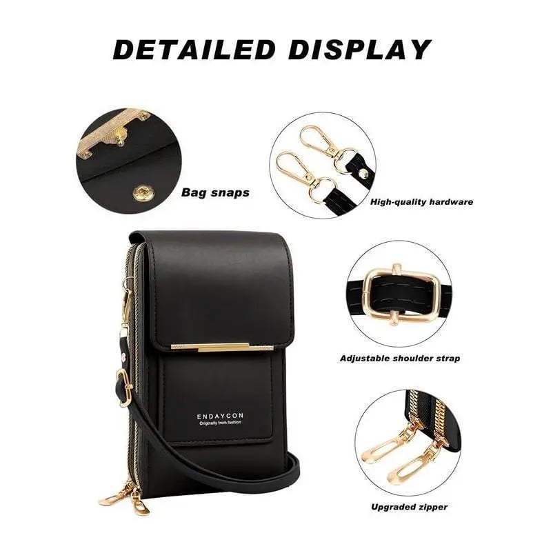 ⌛⏰50% OFF – Today Only!🎁👝Use Your Phone Hands-Free! Touchscreen Crossbody Bag – No-Dig Design