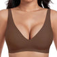 🌸💕Jelly Wireless Womens Comfortable Wireless Bras Push Up Bralettes Seamless Tshirts Bras Deep V Everyday Bras
