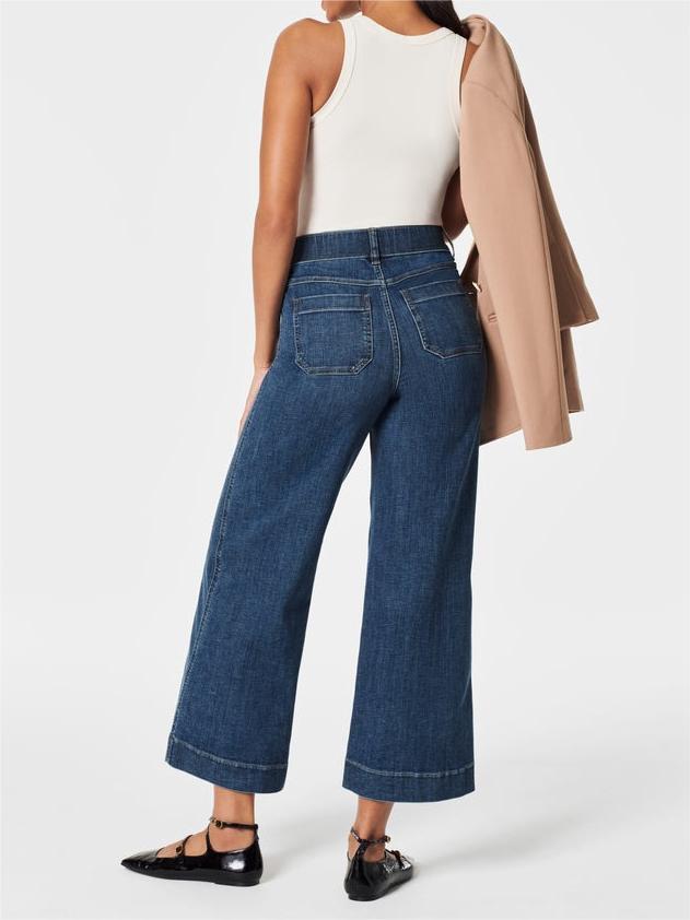 🔥Liquidation of inventory🔥Tummy Control Cropped Wide-Leg Jeans