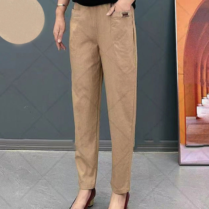 🔥 2026 Fresh Drops | Flat 50% OFF Today! 💸💕Women's Elastic Waist Cotton Pants