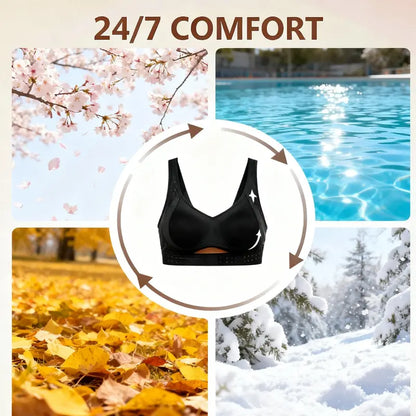 Hot Sale 50% OFF!🌸Women’s Beige Wireless Bra, Soft Breathable Non-removable Moulded Cups, Yoga Fitness Sportswear for Gym & Daily Training
