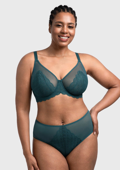 Mermaid Scales Lace Underwire Bra