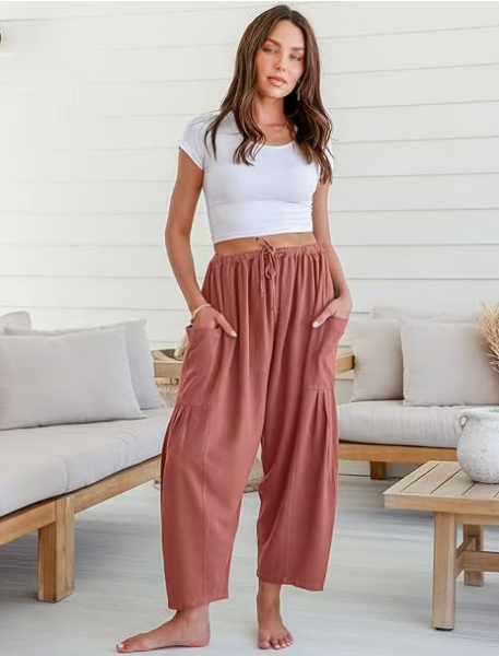 💖LAST DAY SALE 30% OFF💖Women's Linen Wide Leg Pants with Pockets - Breathable & Spacious Storage