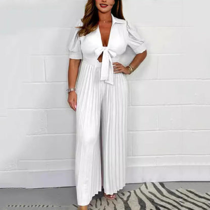 🥰Women’s Solid Color Pleated Jumpsuit