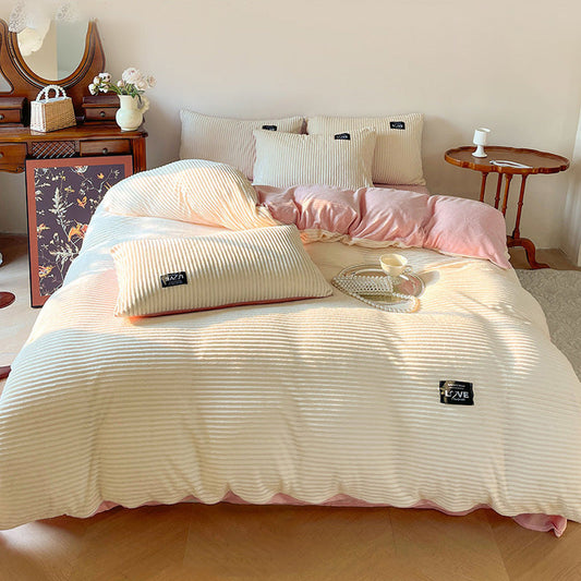 🎁2023-Christmas Hot Sale🎁 Luxury Soft Solid Color Bedding 4-pices-Set