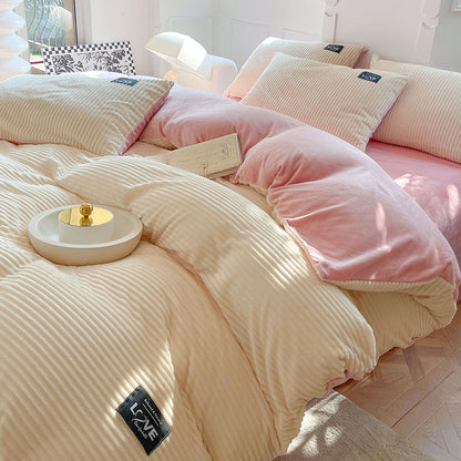 🎁2023-Christmas Hot Sale🎁 Luxury Soft Solid Color Bedding 4-pices-Set