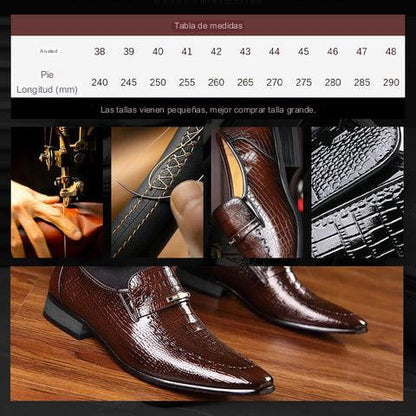 🐊👞 Zapatos de cuero cómodos y lujosos para hombre🔥✨