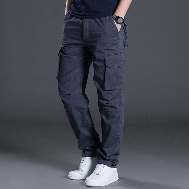 Pantalones cargo de exterior holgados para hombre con bolsillos grandes