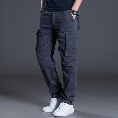 Pantalones cargo de exterior holgados para hombre con bolsillos grandes