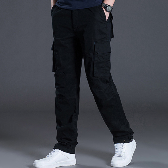 Pantalones cargo de exterior holgados para hombre con bolsillos grandes