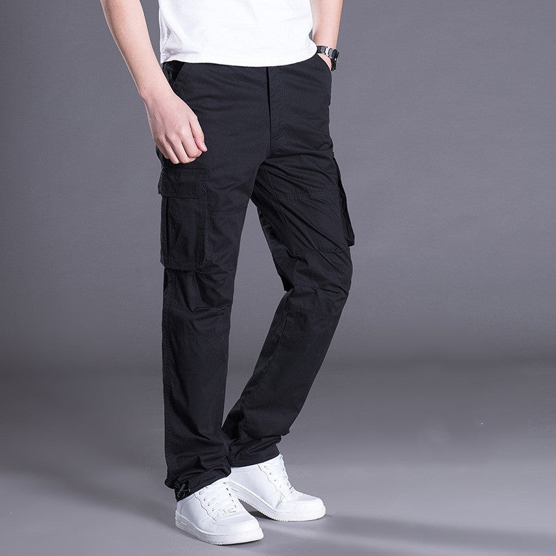 Pantalones cargo de exterior holgados para hombre con bolsillos grandes