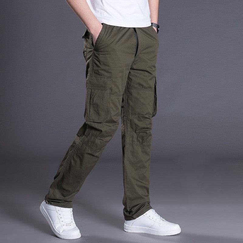 Pantalones cargo de exterior holgados para hombre con bolsillos grandes