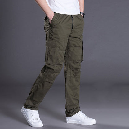 Pantalones cargo de exterior holgados para hombre con bolsillos grandes