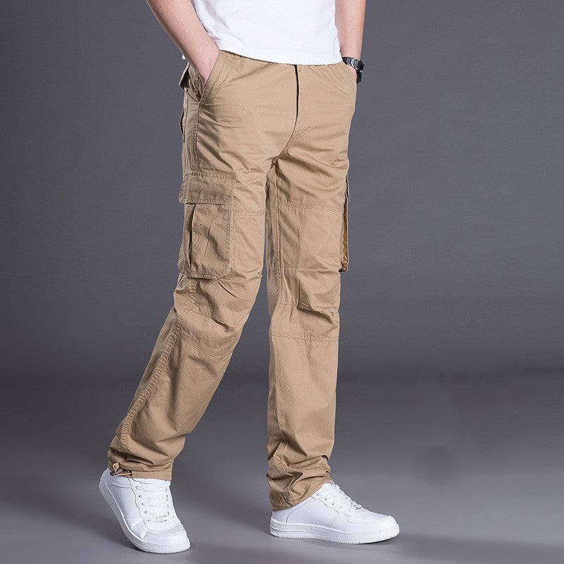 Pantalones cargo de exterior holgados para hombre con bolsillos grandes