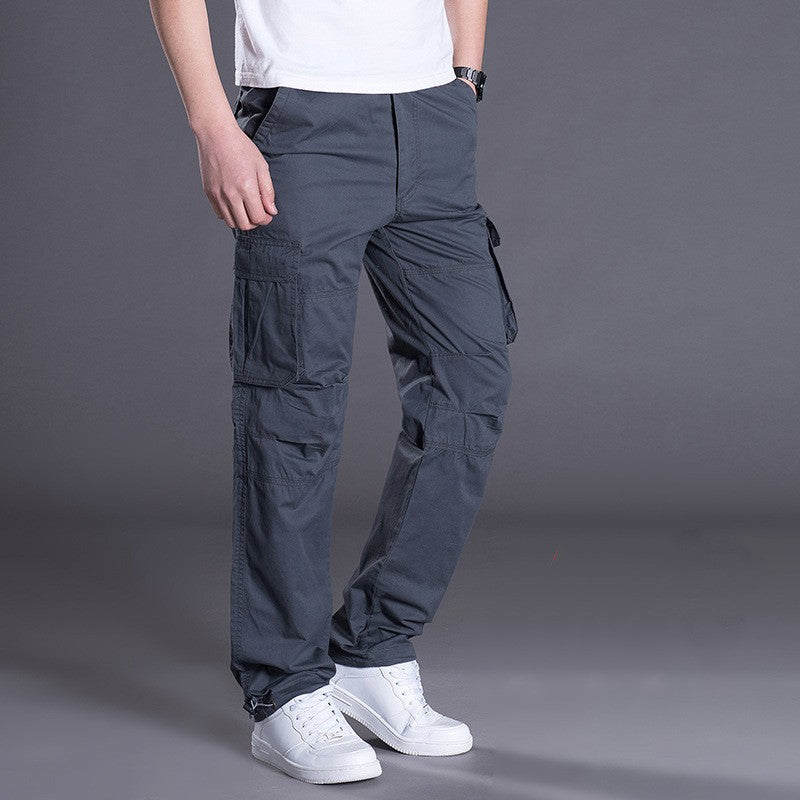 Pantalones cargo de exterior holgados para hombre con bolsillos grandes