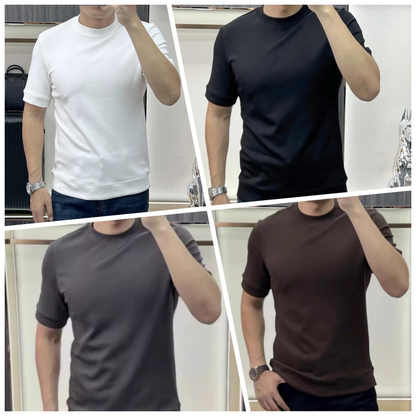 🎁Gran oferta 50% de descuento⏳Camiseta de algodón puro con cuello redondo simple de verano para hombre