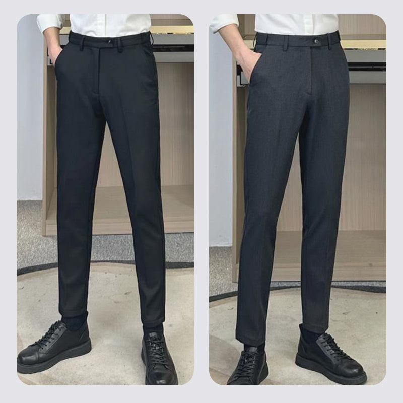 🔥Pantalones de traje casual de negocios estilo Nápoles de Italia con banda elástica ajustable