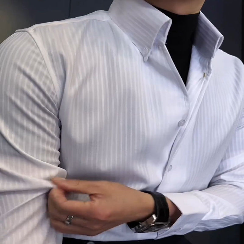 2024 Nuevo diseño🤳Elegante camisa a rayas para hombre👔