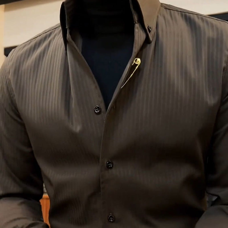 2024 Nuevo diseño🤳Elegante camisa a rayas para hombre👔