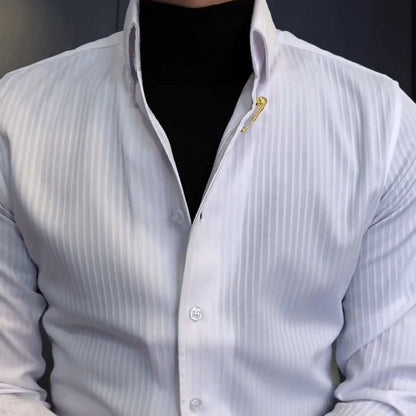 2024 Nuevo diseño🤳Elegante camisa a rayas para hombre👔