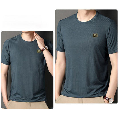 Camiseta informal de gran elasticidad para hombres de talla grande (49% de descuento)