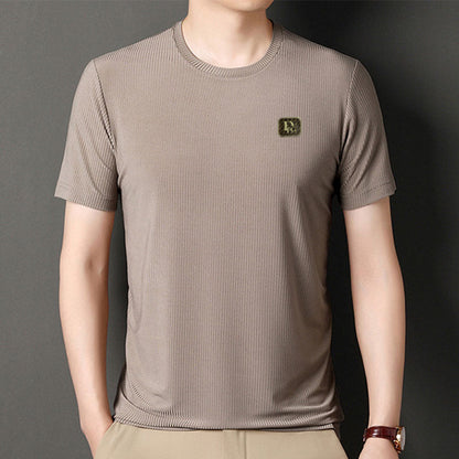 Camiseta informal de gran elasticidad para hombres de talla grande (49% de descuento)