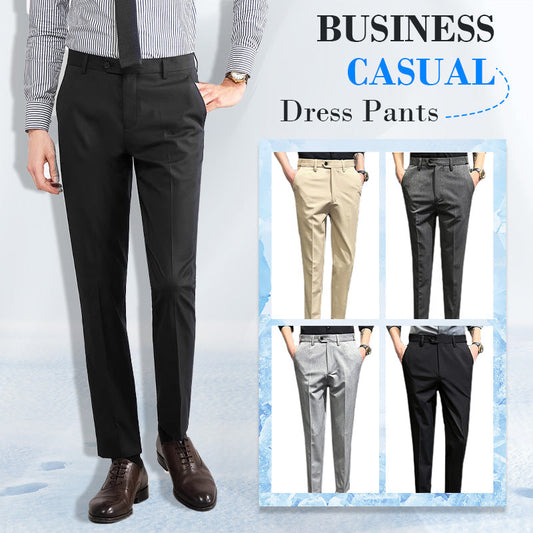 Business Casual Dress Pants with Adjusting Elastic Band