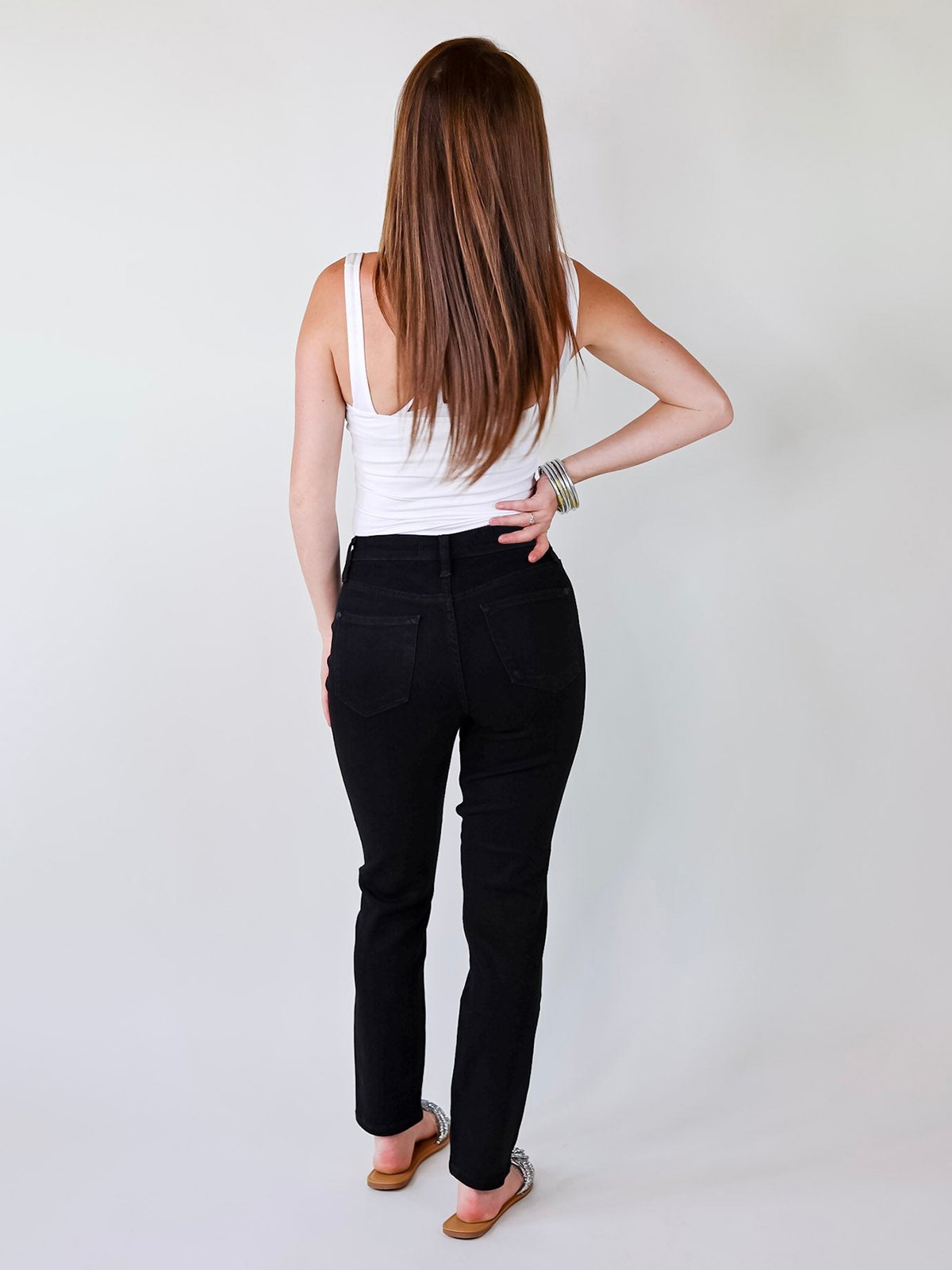 🔥 HOT SALE ！！！👖 Tummy Control Cuffed Slim Fit Jeans