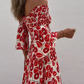 Close To The Vacation Floral Print Smocked Off Shoulder Pocketed Maxi Dress