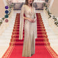 Shine Brighter Sequin Cape Sleeve Cross Waist Evening Maxi Dress