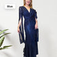 Shine Brighter Sequin Cape Sleeve Cross Waist Evening Maxi Dress