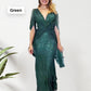 Shine Brighter Sequin Cape Sleeve Cross Waist Evening Maxi Dress
