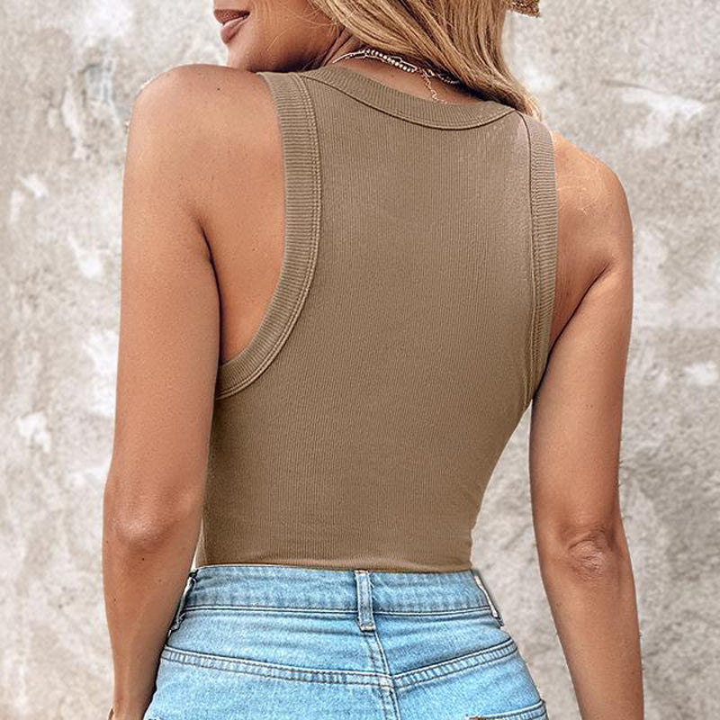 👚 50% OFF NOW! 💖 Last Day Special Price!! –Ribbed Stretchy Tank Top with Shelf Bra –  Built-in support, smoothing fit & no-slip straps – perfect for layering or workouts 💪