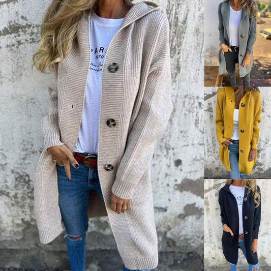 🌸Spring Specials🌸Button-down cardigan with hood for women