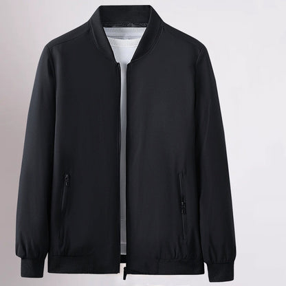 Men's Casual Lightweight Full-Zip Jacket with Pockets