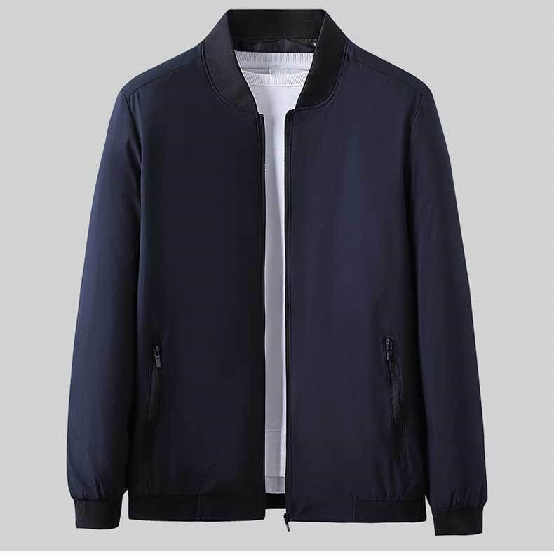 Men's Casual Lightweight Full-Zip Jacket with Pockets