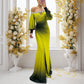 Women’s Gradient Off Shoulder Slit Long Dress