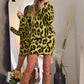 🔥2025 Latest 50%🔥 Round Neck Leopard Print Elegant Mini Dresses