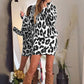 🔥2025 Latest 50%🔥 Round Neck Leopard Print Elegant Mini Dresses