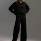 Knitted Top & Wide-Leg Pants 2-Piece Set