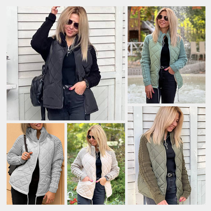 ✨2026 Collection at 50% OFF & FREE SHIPPING🎁Women's Knit Patchwork Puffy Jacket