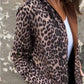 🖤Black Friday Sale:50% OFF🖤Women's Hooded Leopard Print Open-Front Trench Coat