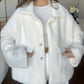 Women's Loose Plush Lapel Winter Coat