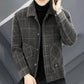 ✨New Arrival✨Men's Fashion Plaid Warm Lapel Jacket