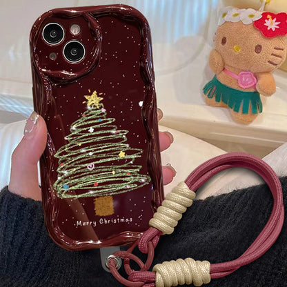 🎅Celebrate Christmas🎄Christmas-Themed Full Coverage Phone Case with Lanyard