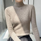 Erin 100% Wool Simple Mock Neck Slim Fit Sweater