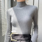 Erin 100% Wool Simple Mock Neck Slim Fit Sweater