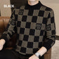 🔥New Year Promotion & Free Shipping🔥Men's Checkered Printed Mock Neck Thickened Pullover Sweater