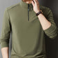 🔥HOT SALE🔥Men's Solid Half Zip Long Sleeve Tops