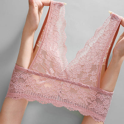 🔥 2026 Fresh Drops | Flat 50% OFF Today! 💸Lace Wireless Front Closure Push-up Bra